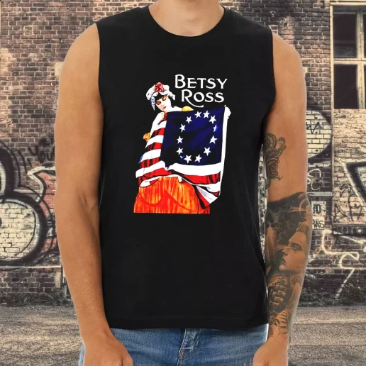 Athletic Tank Top Betsy Ross American Flag 1776 Art Combat Veterans Day 1