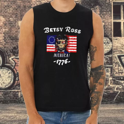 Athletic Tank Top Betsy Ross American Victory 1776 Abraham Lincoln Combat Veterans Day 1