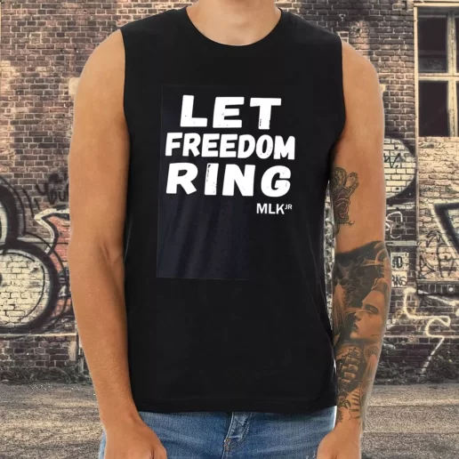 Athletic Tank Top Black History Let Freedom Ring Martin Luther King Jr 1