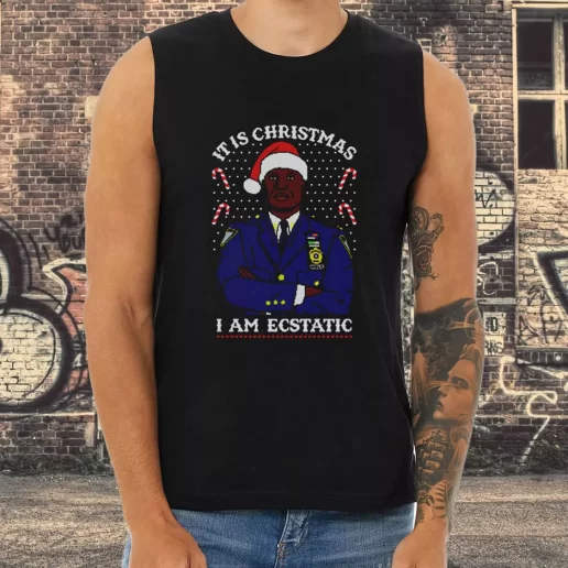 Athletic Tank Top Christmas Captain Raymond Holt I Am Ecstatic Xmas Shirt Idea 1