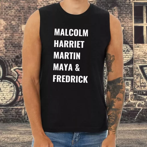 Athletic Tank Top Civil Rights Icons Malcolm Harriet Martin Maya Fredrick 1