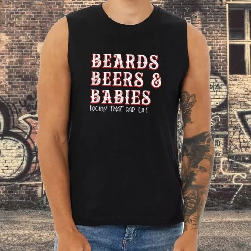 Athletic Tank Top Dad Life Beards Beers And Babies Dad Gifts From Son 1