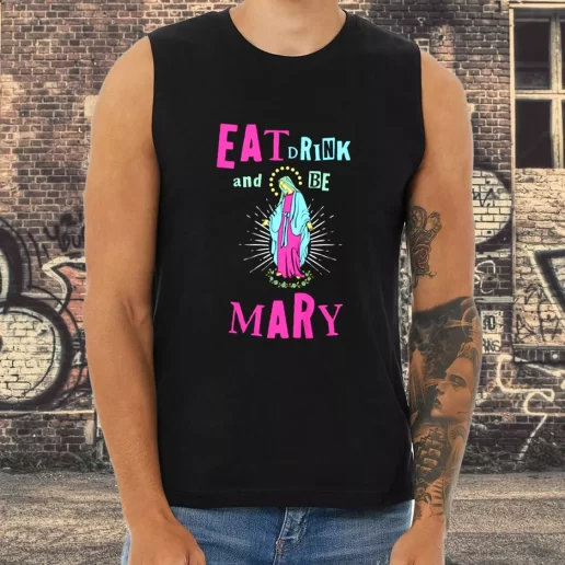 Athletic Tank Top Eat Drink and Be Mary Xmas Shirt Idea 1