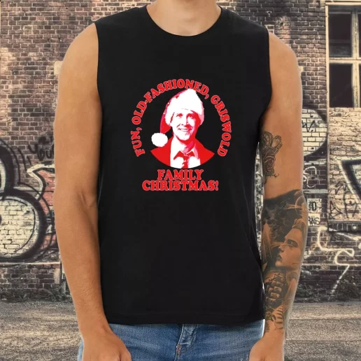 Athletic Tank Top Fun Old Fashioned Griswold Family Christmas Xmas Shirt Idea 1