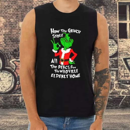 Athletic Tank Top How The Grinch Stole All The Perces Shirt Xmas Shirt Idea 1