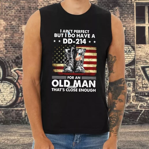 Athletic Tank Top I Aint Perfect But I Do Have A DD 214 For An Old Man Combat Veterans Day 1