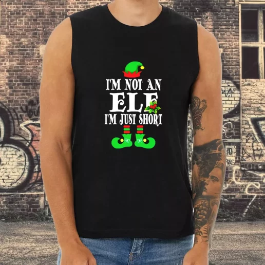 Athletic Tank Top Im Not An Elf Im Just Short Xmas Shirt Idea 1