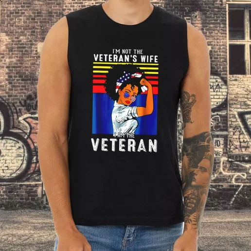 Athletic Tank Top Im Not The Veterans Wife American Flag Combat Veterans Day 1