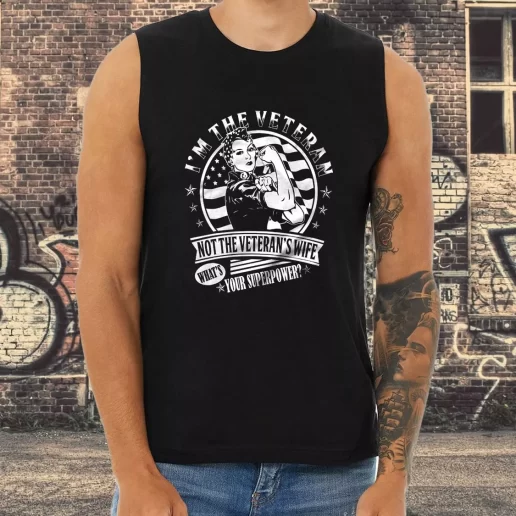 Athletic Tank Top Im The Veteran Not The Veterans Wife Combat Veterans Day 1