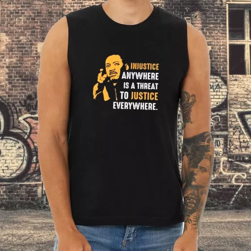 Athletic Tank Top Injustice Anywhere Martin Luther King Jr 1