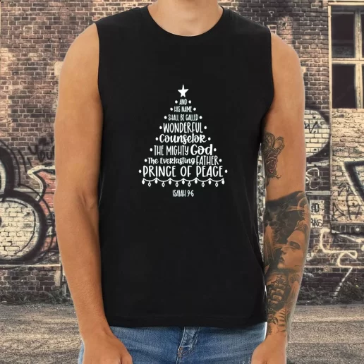 Athletic Tank Top Jesus Quotes Isiah On Bible Xmas Shirt Idea 1