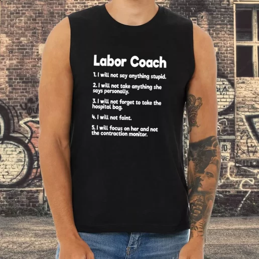 Athletic Tank Top Labor Coach Expecting Dad Rules Dad Gifts From Son 1