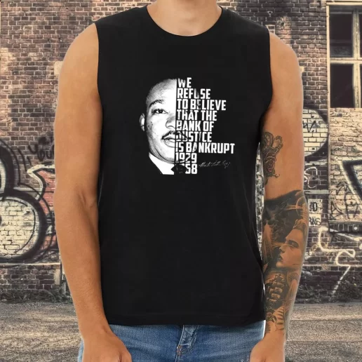 Athletic Tank Top Martin Luther King Bank Of Justice Quote 1