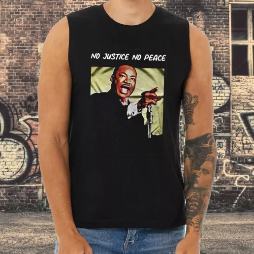 Athletic Tank Top Martin Luther King No Justice No Peace 1