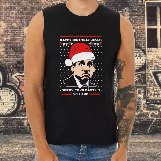 Athletic Tank Top Michael Scott The Office Christmas Xmas Shirt Idea 1