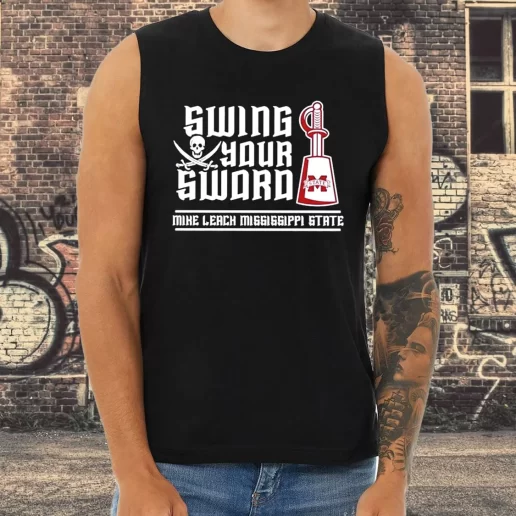 Athletic Tank Top Mike Leach Swing Your Sword 1