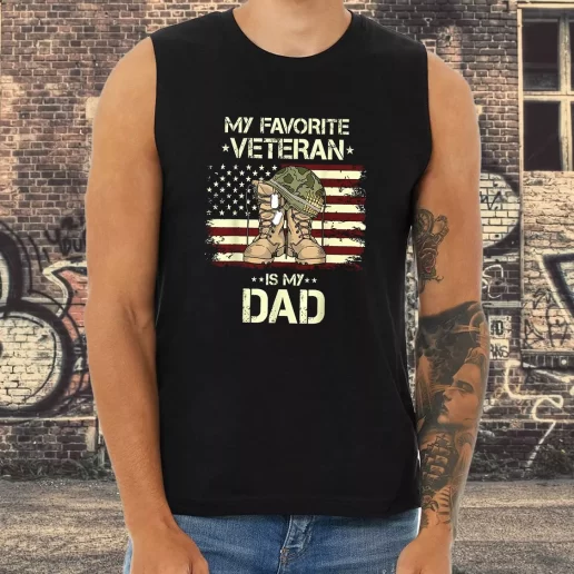 Athletic Tank Top My Favorite Veteran Is My Dad Combat Veterans Day 1