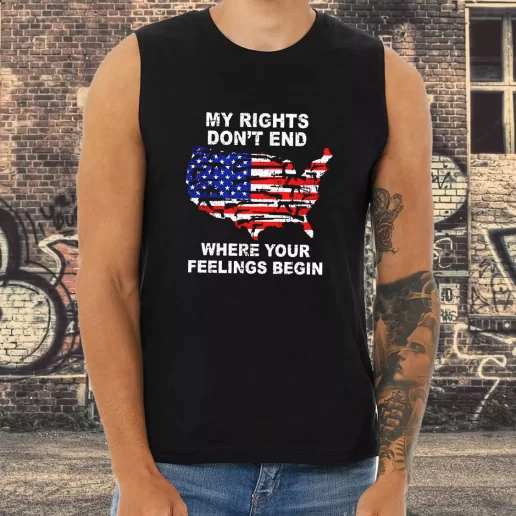 Athletic Tank Top My Rights Dont End Where Your Feelings Begin Combat Veterans Day 1