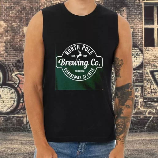 Athletic Tank Top North Pole Brewing Co Christmas Spirits Xmas Shirt Idea 1