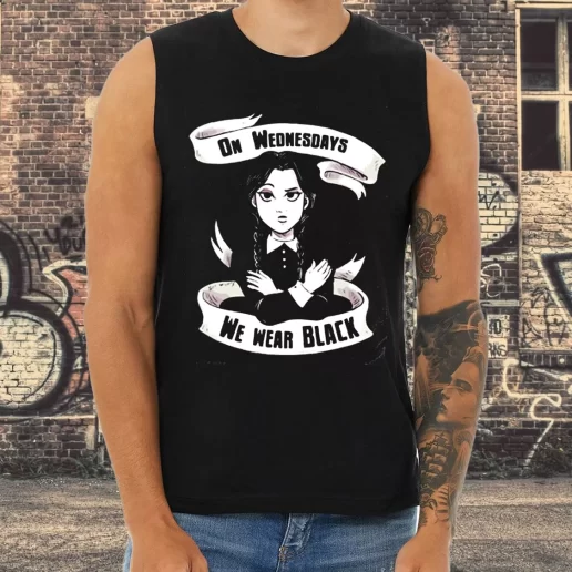 Athletic Tank Top On Wednesday We Wear Black Wednesday Addams 1