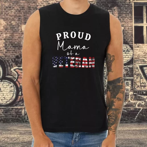 Athletic Tank Top Proud Mama Of A Veteran Combat Veterans Day 1