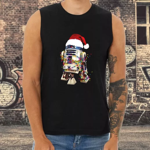 Athletic Tank Top R2D2 Christmas Lights Xmas Shirt Idea 1