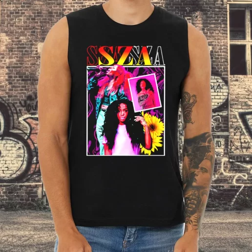 Athletic Tank Top SZA Girl Rapper 90s Bootleg Retro 1