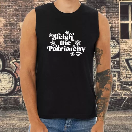 Athletic Tank Top Sleigh the Patriarchy Xmas Shirt Idea 1