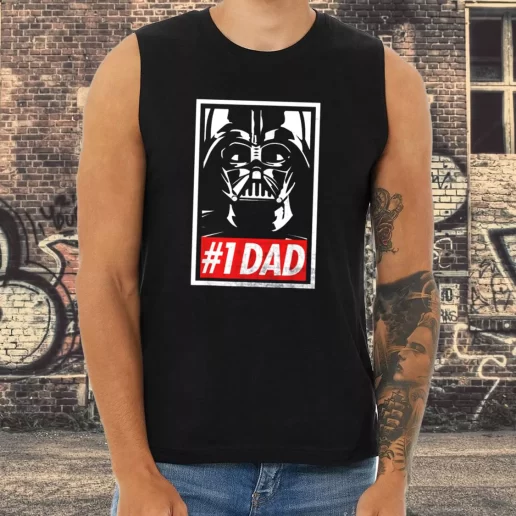 Athletic Tank Top Star Wars Darth Vader Number 1 Dad Propaganda Dad Gifts From Son 1