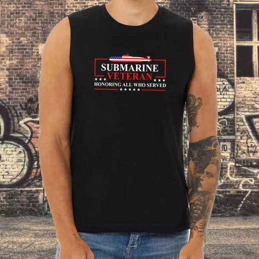 Athletic Tank Top Submarine Veteran Honoring All Patriotic Navy US Combat Veterans Day 1