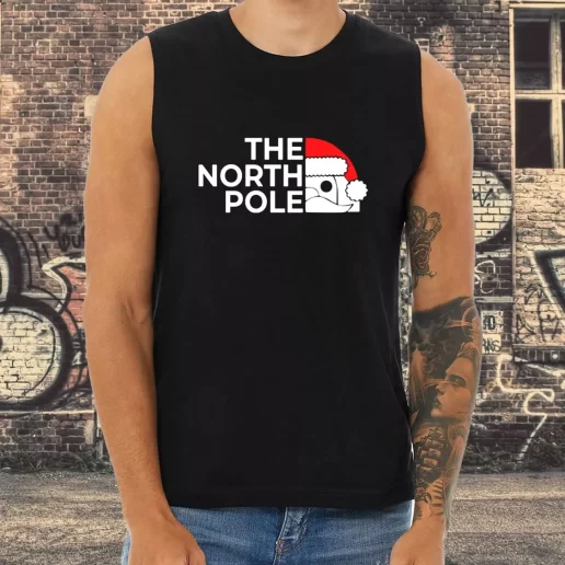 Athletic Tank Top The NORTH POLE Santa Christmas Xmas Shirt Idea 1