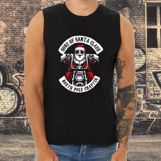 Athletic Tank Top The North Pole Chapter Biker Christmas Xmas Shirt Idea 1