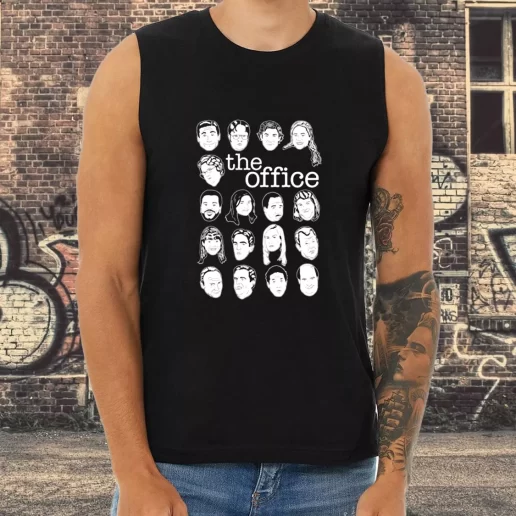 Athletic Tank Top The US Office Character Faces Xmas Shirt Idea 1