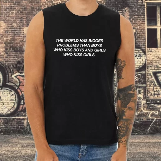 Athletic Tank Top The World Has Bigger Problems Than Boys Quote 1