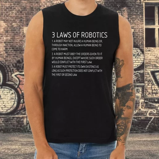 Athletic Tank Top Three Laws Of Robotics 1