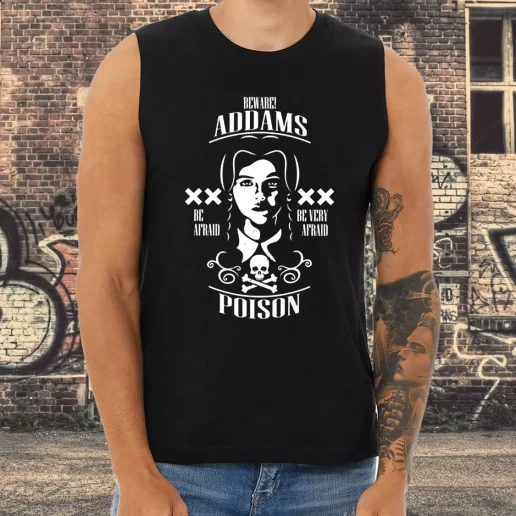 Athletic Tank Top Wednesday Beware Addams Poison 1