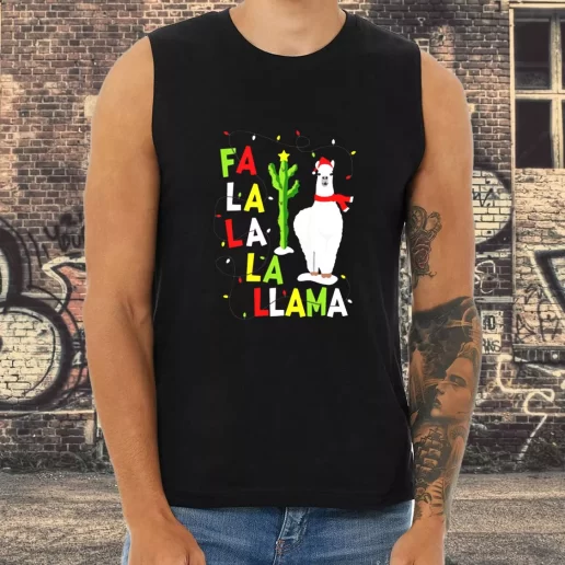 Athletic Tank Top Xmas Falala Alpaca Funny Ugly Xmas Shirt Idea 1