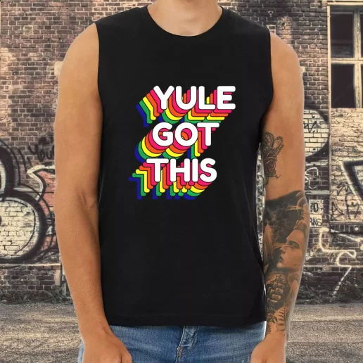 Athletic Tank Top Yule Got This Rainbow Xmas Shirt Idea 1