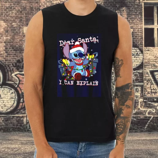 Athletic Tank Top ilo and Stitch Christmas Dear Santa I Can Explain Xmas Shirt Idea 1