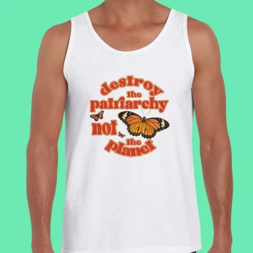 Beach Tank Top Butterfly Destroy The Patriarchy Not The Planet Earthday Gifts 1