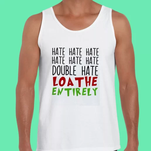 Beach Tank Top Double Hate Loa The Entirely Funny Christmas Gift 1