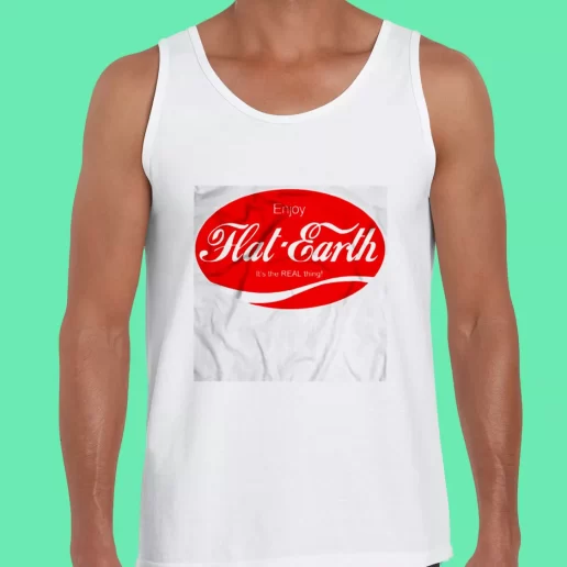 Beach Tank Top Enjoy Flat Earth Its The Real Thing Earthday Gifts 1