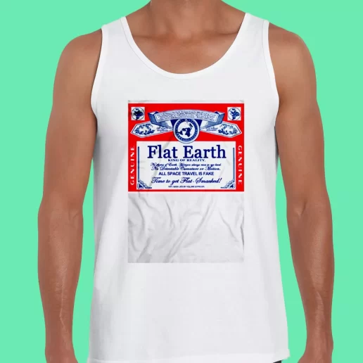 Beach Tank Top Flat Earth King Of Reality Earthday Gifts 1