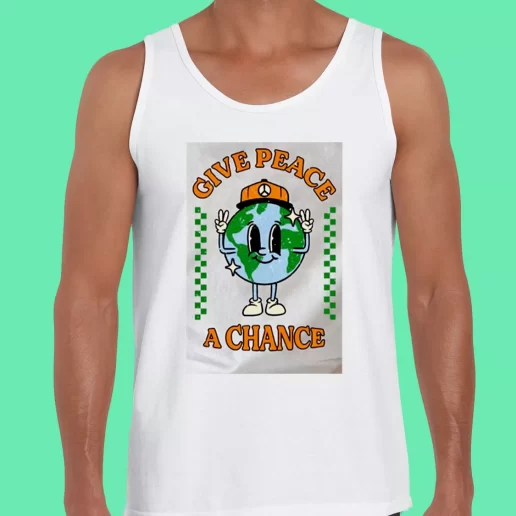 Beach Tank Top Give Peace A Chance Earthday Gifts 1