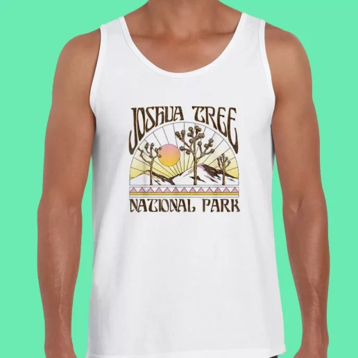 Beach Tank Top Joshua Tree National Park Retro Earthday Gifts 1