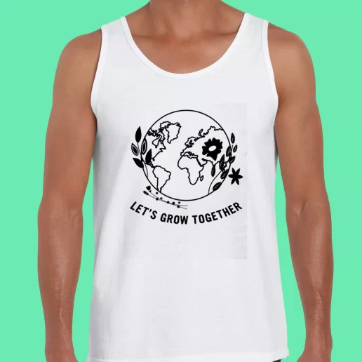 Beach Tank Top Lets Grow Together Earthday Gifts 1
