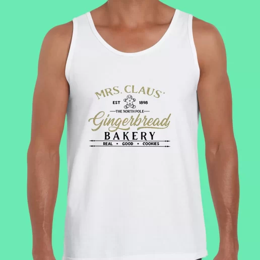 Beach Tank Top Mrs Claus Gingerbread Bakery Funny Christmas Gift 1