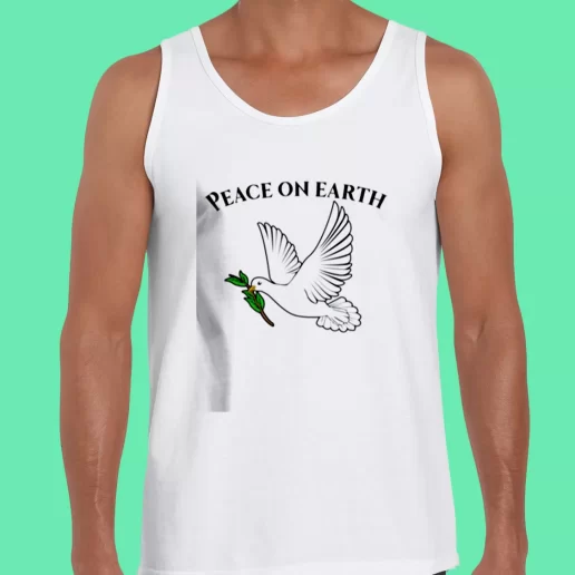 Beach Tank Top Peace On Earth Earthday Gifts 1
