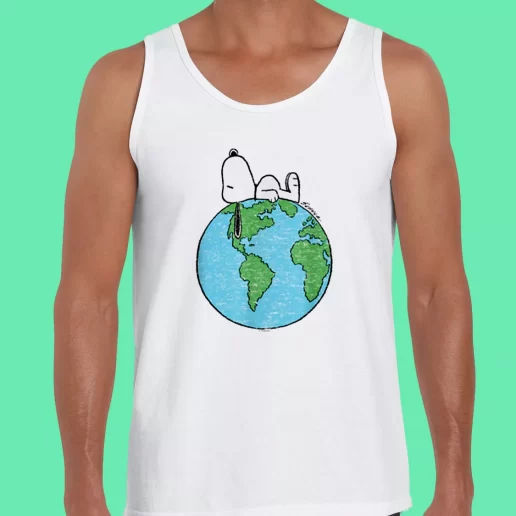 Beach Tank Top Peanuts Snoopy On Top Of The World Earthday Gifts 1
