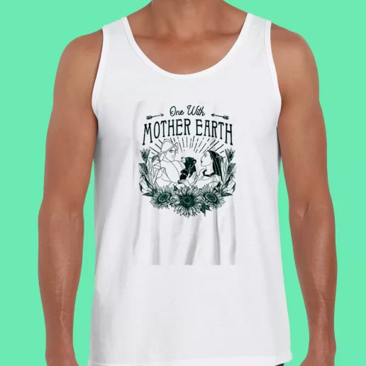 Beach Tank Top Pocahontas One With Mother Earth Earthday Gifts 1